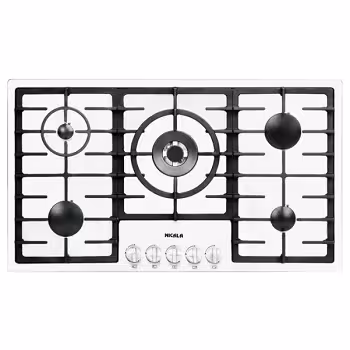 گاز صفحه ای شیشه ای سفید نیک کالا مدل GGH-301/3