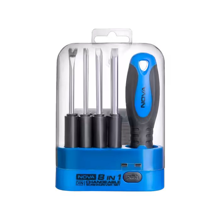 ست پیچ گوشتی 8 عددی قابل تعویض نووا مدل 1340