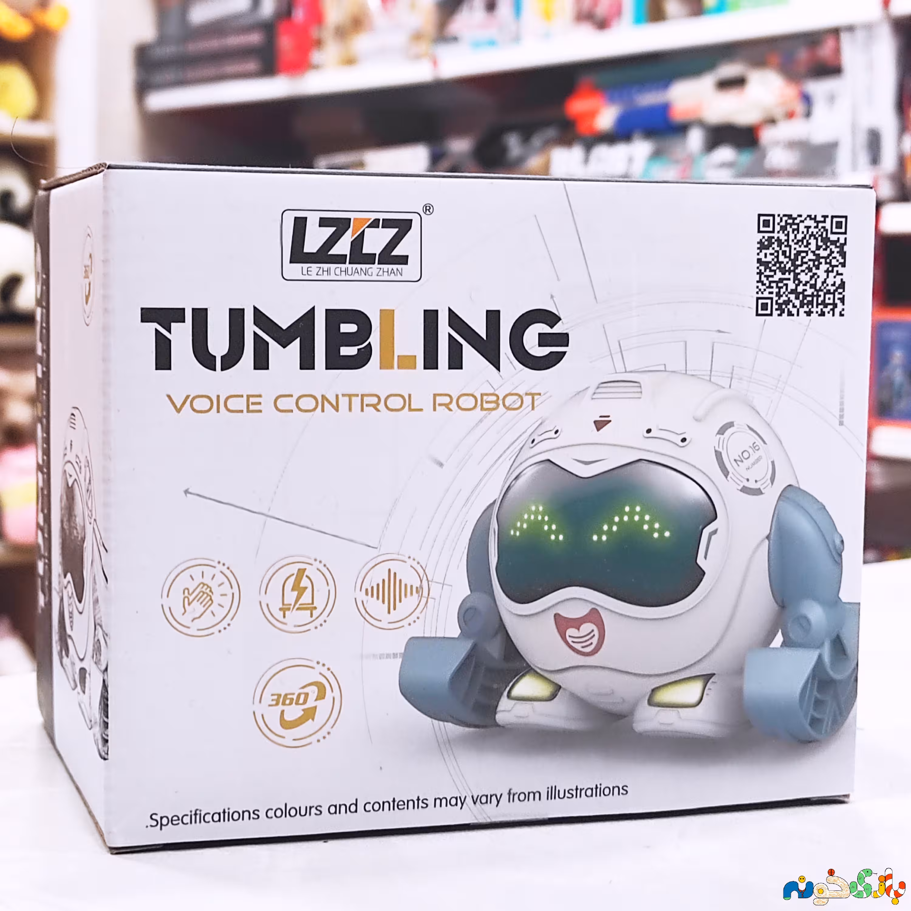 اسباب بازی ربات  کله ملق زن وارداتی موزیکال ابعاد 13 در 10 سانت