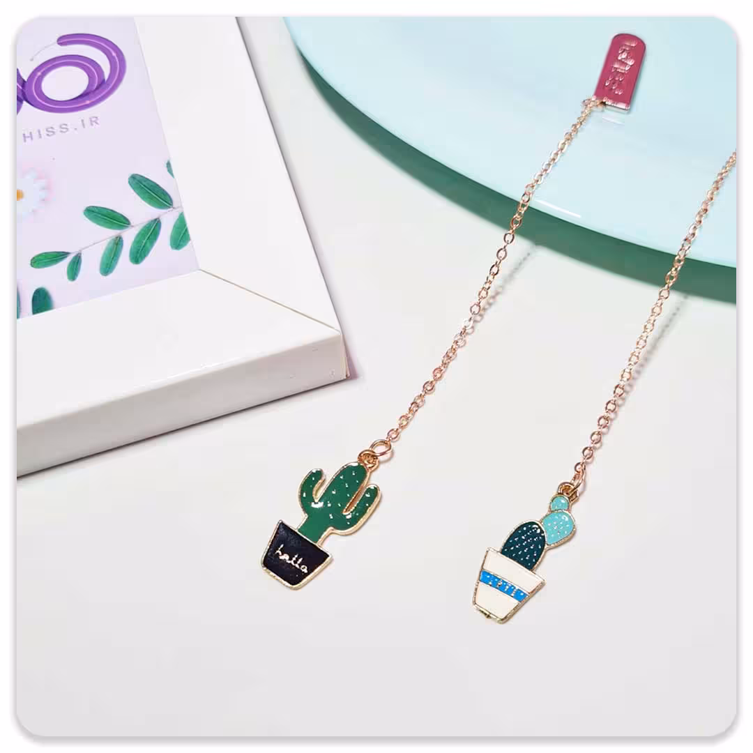 بوک مارک طرح کاکتوس