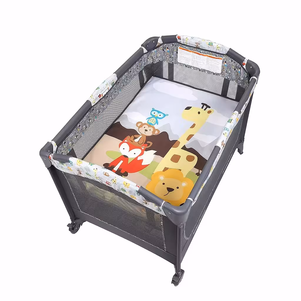تخت و پارک بیبی ترند BabyTrend مدل Nursery Center