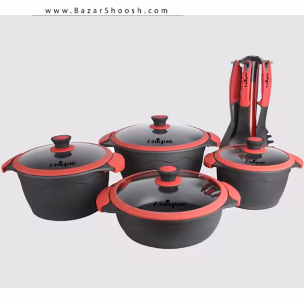 سرویس 15 پارچه قابلمه و تابه سرامیک یونیک کد UN-8765