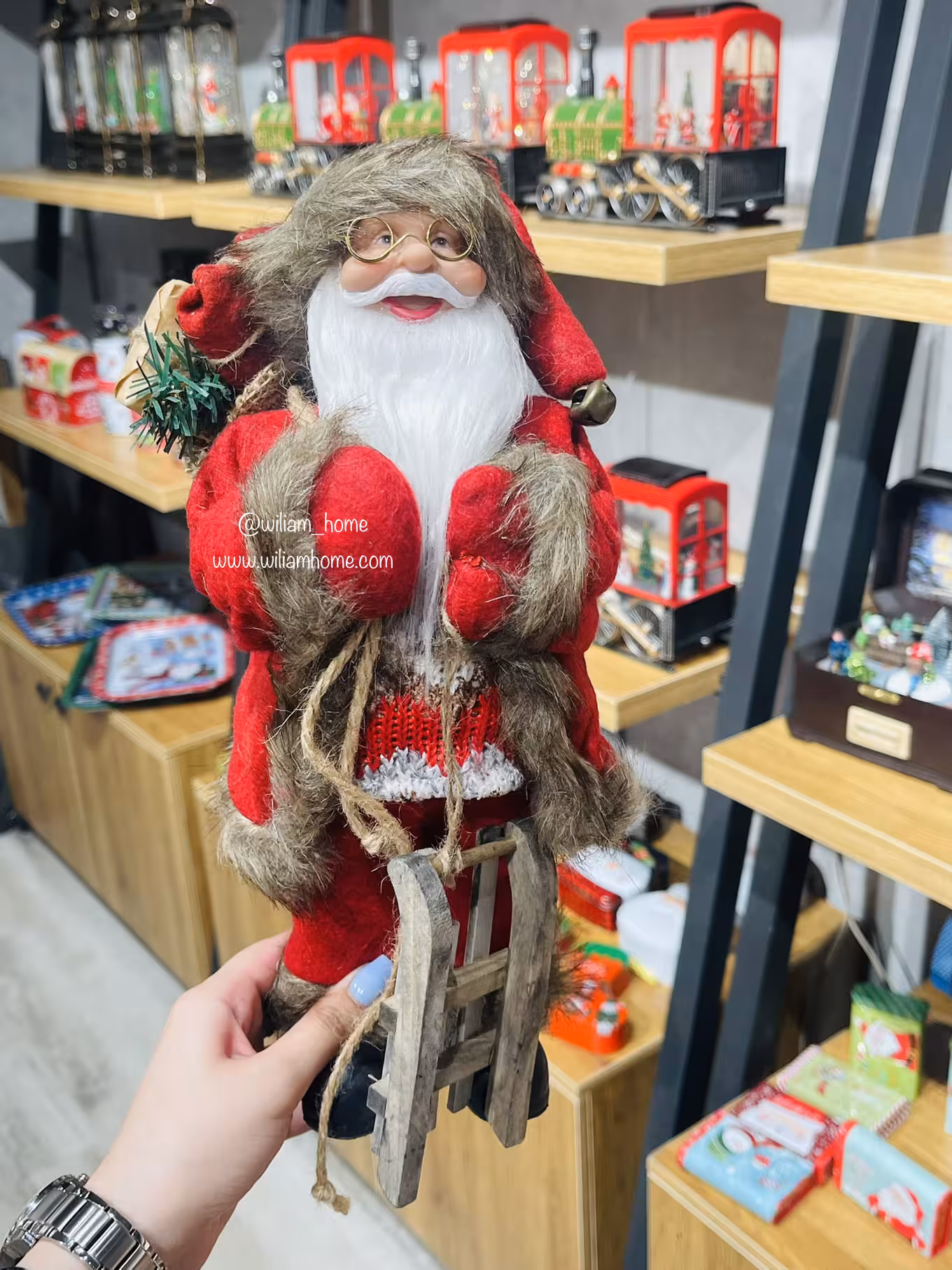 بابانوئل کریسمس چوب اسکی،30 سانت