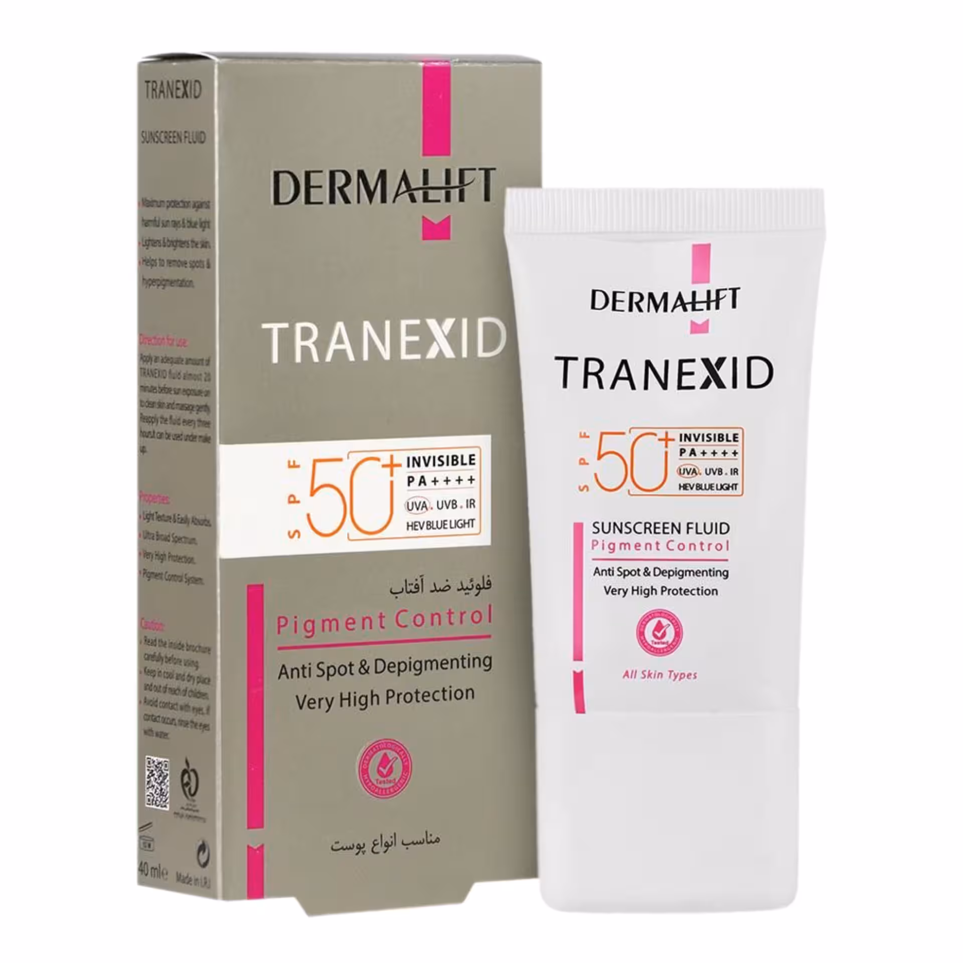 فلوئید ضدآفتاب ترنکسیدSPF 50 درمالیفت حجم 40میلی لیتر