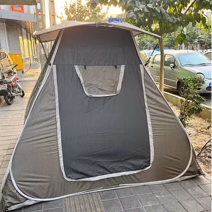 چادر مسافرتی فنری 8 نفره جنس برنو با 4 درب بزرگ جمع شونده و پشه بند کد7