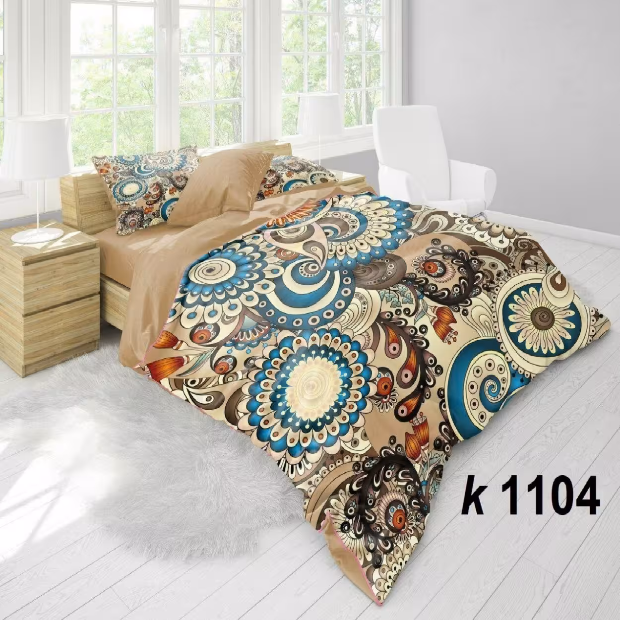 سرویس روتختی ترک إو turkev کد K-1104 دونفره 6 تکه