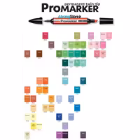 ماژیک پرومارکر ست 55 عددی | Promarker Permanent Twin-tip