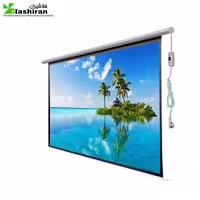 پرده نمایش برقی پروژکتور از برند اسکوپ، ابعاد 2.5 در 2.5 متر، مدل Electric Screen