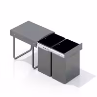 سطل زباله دو مخزن (درب دار) آوات کد 102