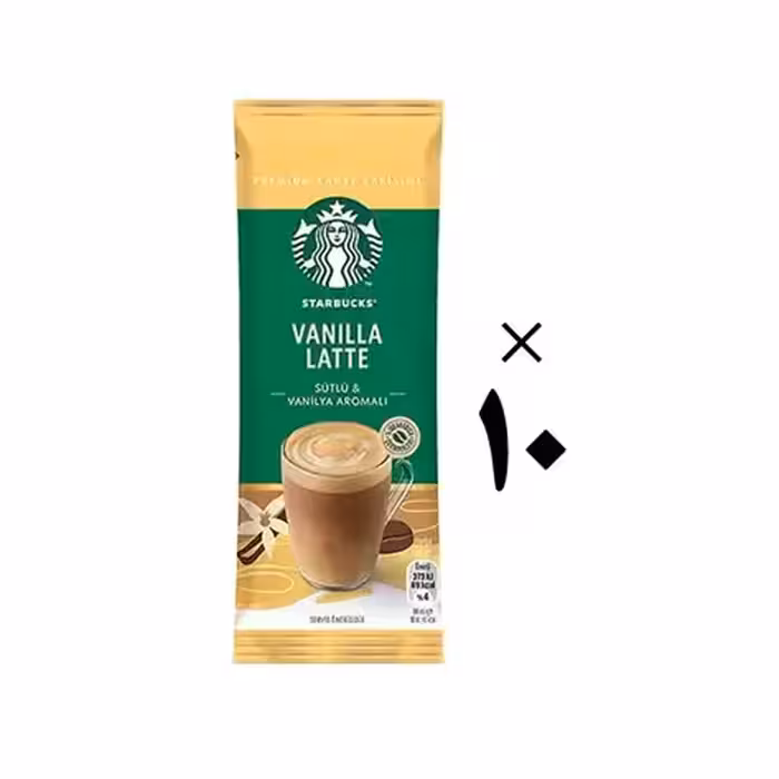 کافه لاته فوری با طعم وانیل استارباکس 10 عددی Starbucks