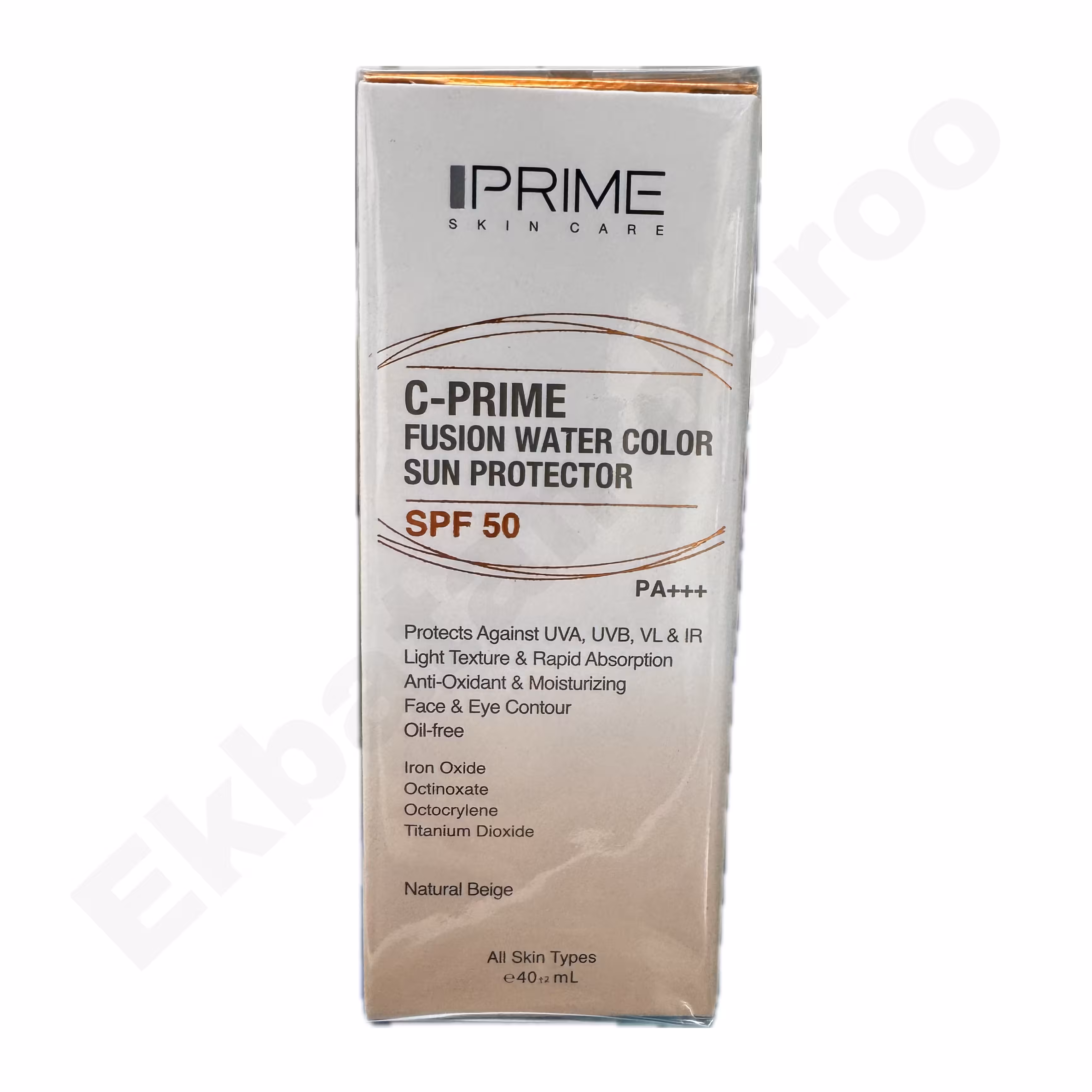 فلوئید ضد آفتاب حاوی ویتامین سی رنگی بژ طبیعی پرایم C-Prime Fusion Water Sun Protector SPF50