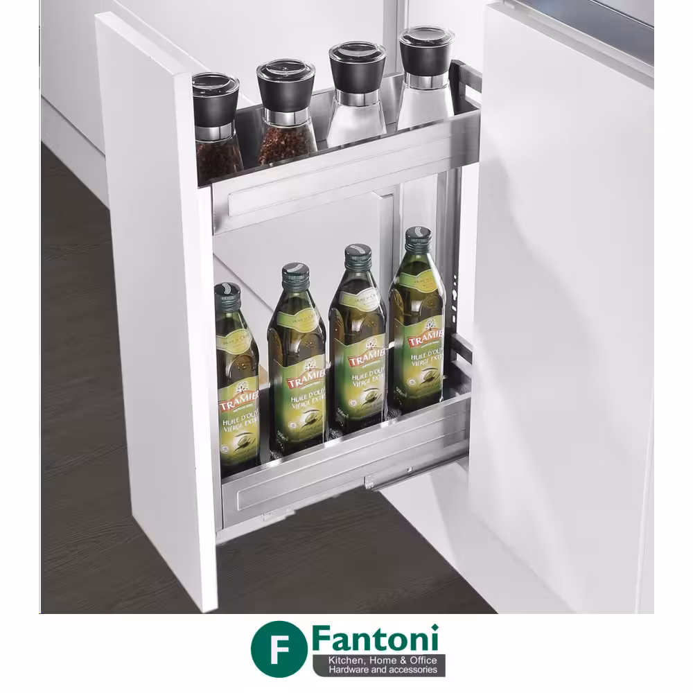 سوپر جا بطری زیر صفحه تمام استیل دو طبقه ریل از کف فانتونی مدل F041 تا F143