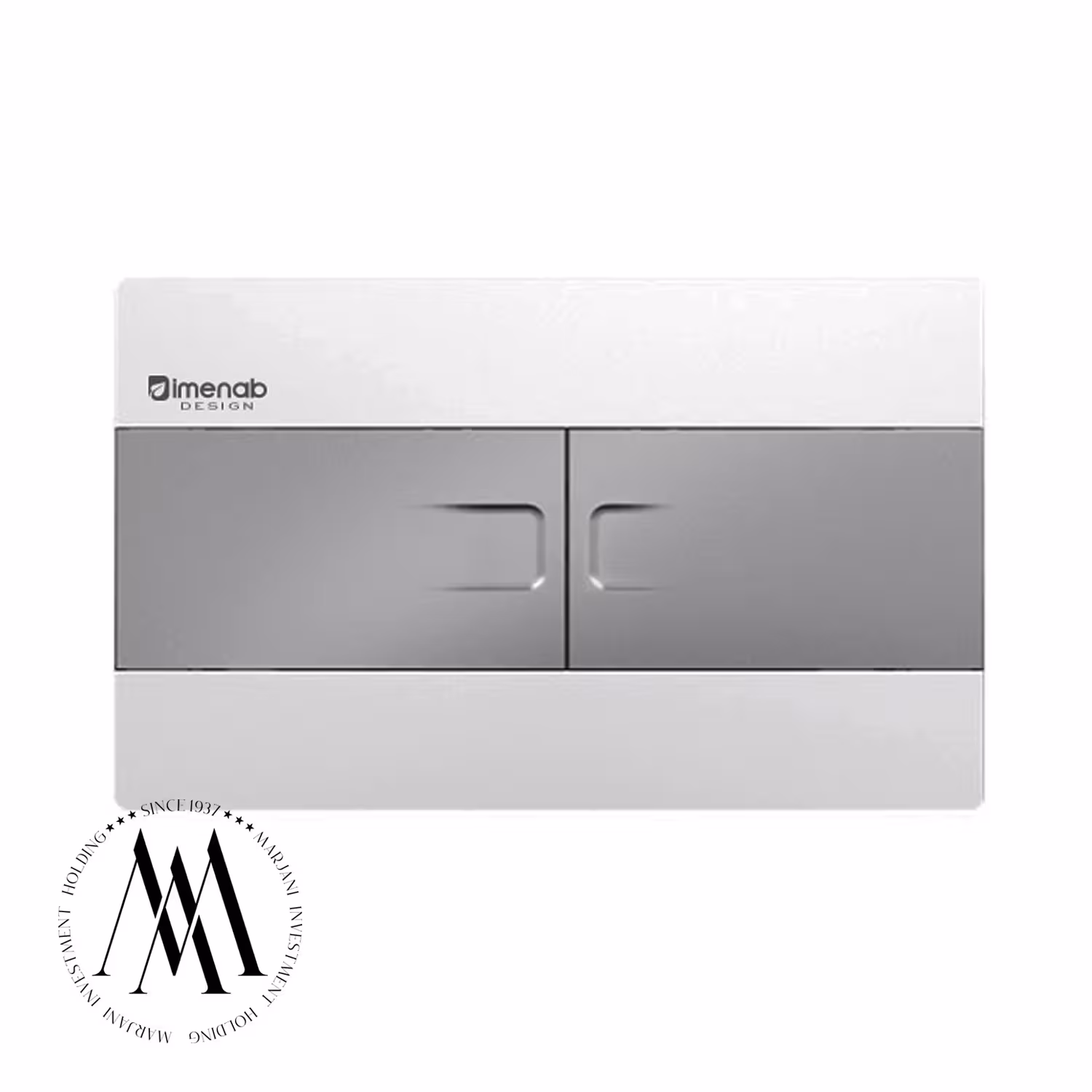 کلید فلاش تانک توکار ایمن آب _مدل فلت _(سفیدکروم)