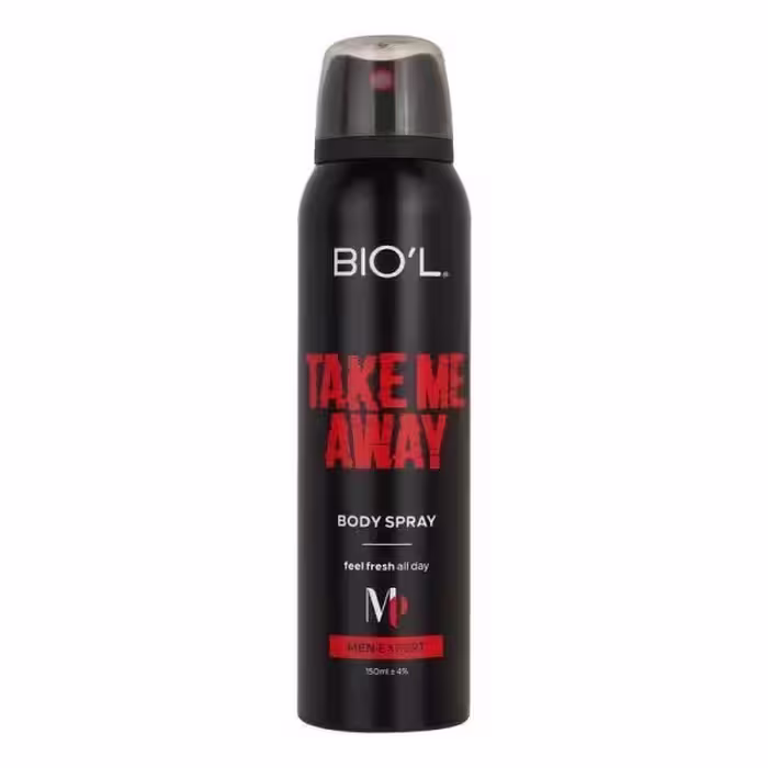 اسپری بدن مردانه بیول مدل Take Me Away حجم 150 میلی لیتر مدل مشکی قرمز
