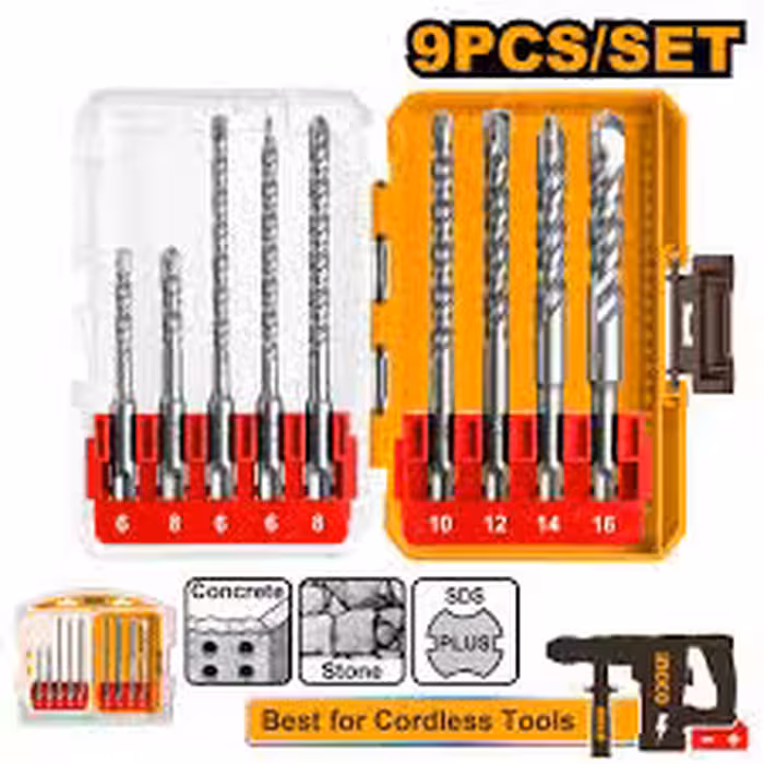 ست 9 عددی مته 4 شیار اینکو AKDL30906