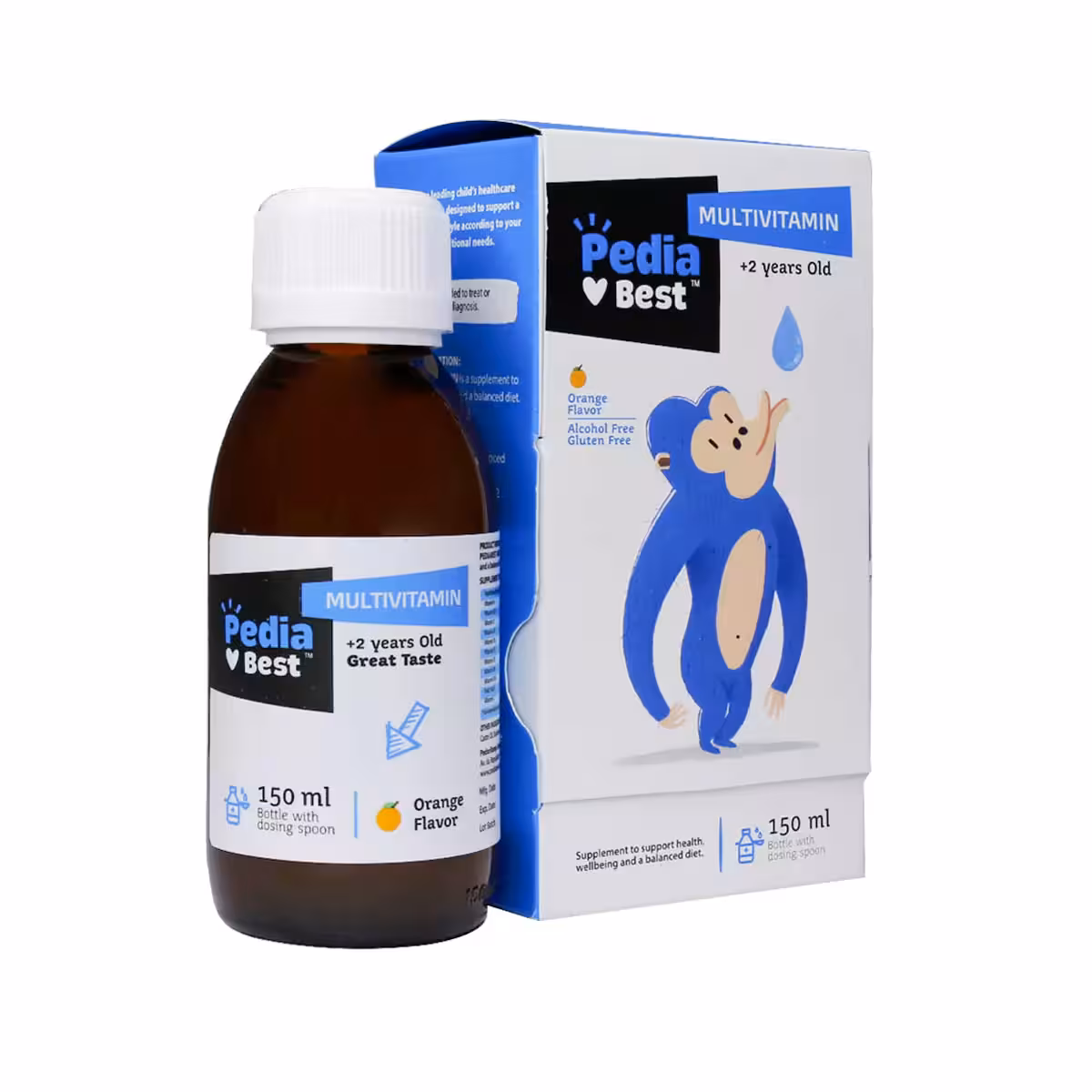 شربت مولتی ویتامین حجم150 میلی لیتر پدیابست