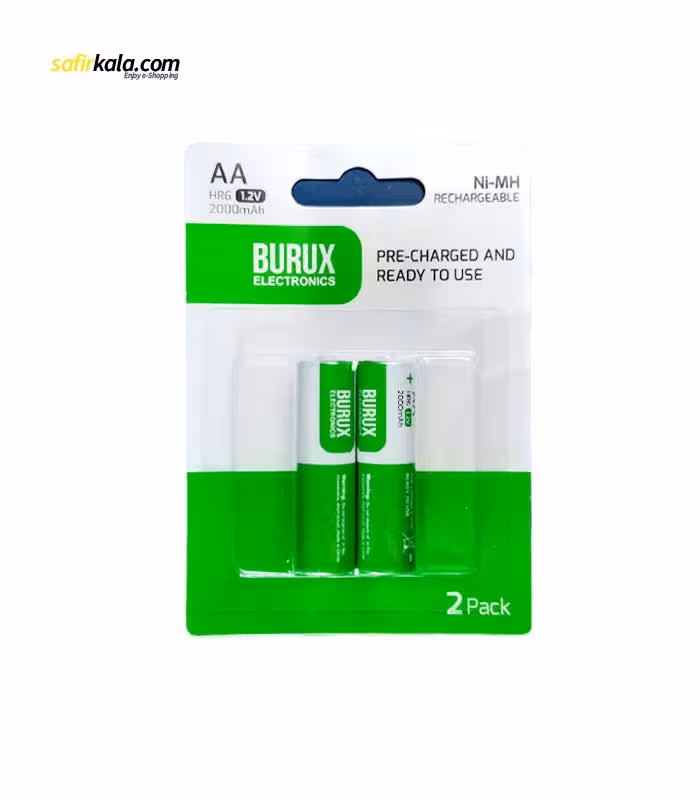 باتری قلمی قابل شارژ بروکس مدل NI-MH بسته 2 عددی