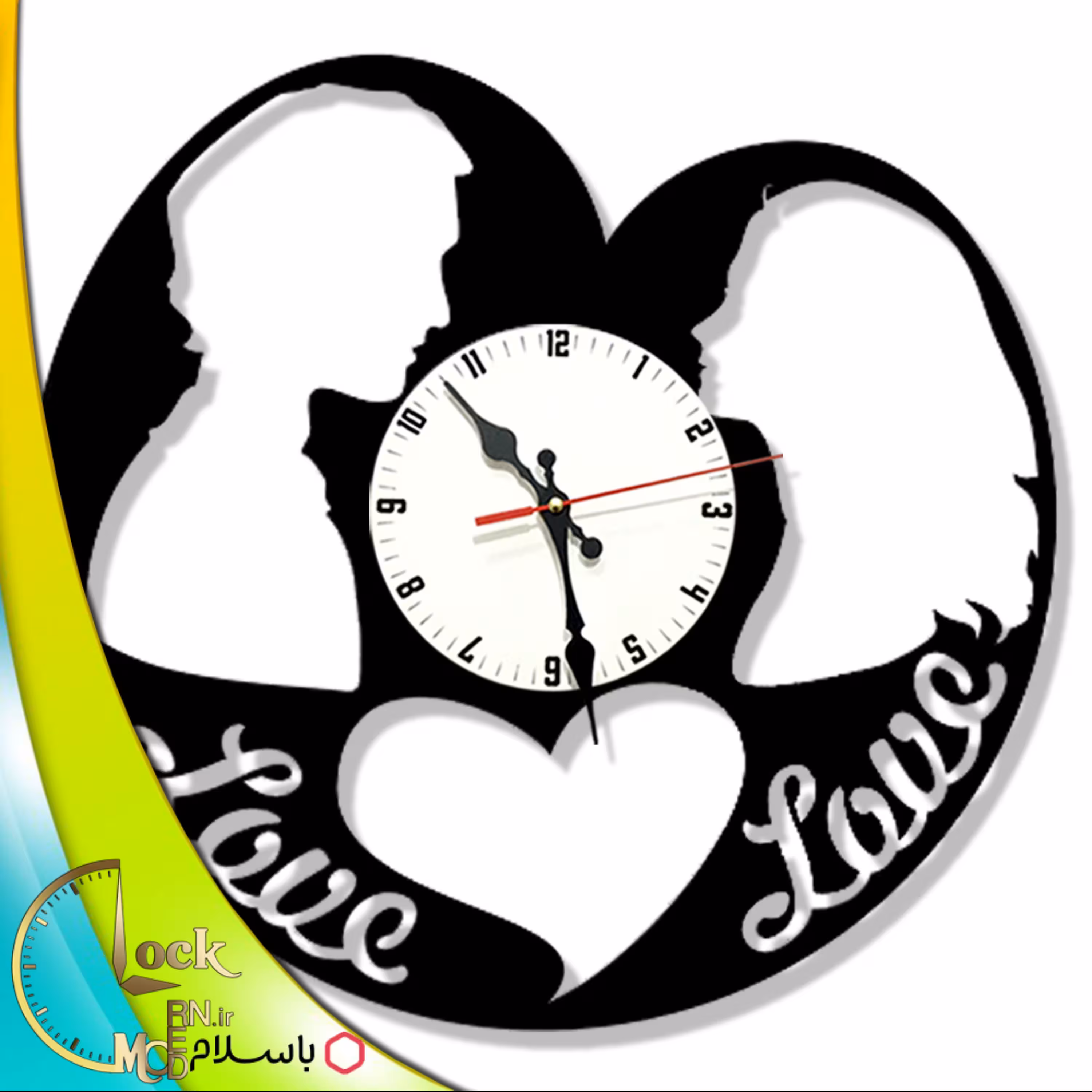 ساعت دیواری طرح عاشقانه ها کد 459