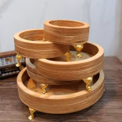 ست سرو 5 تیکه گرد پایه فلزی