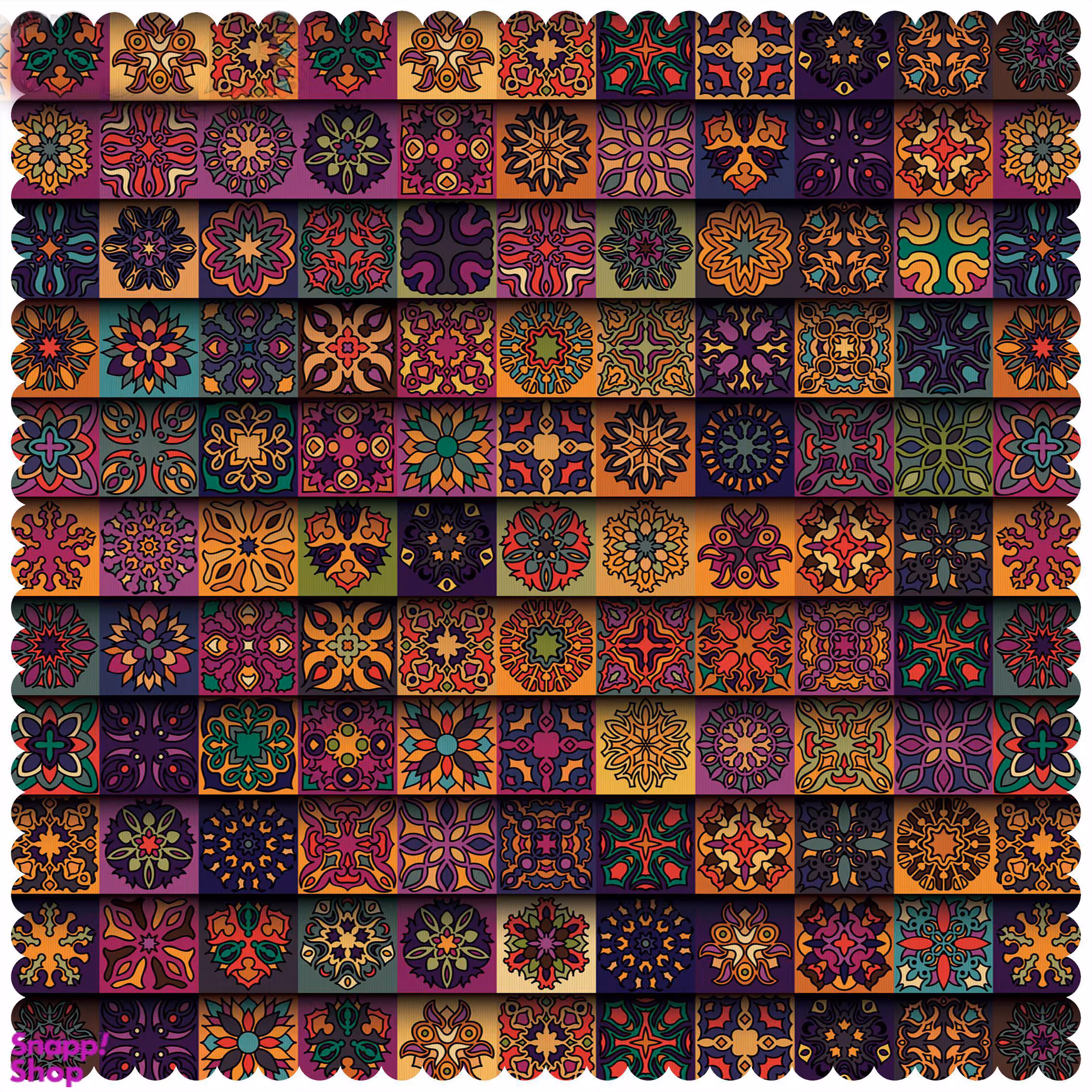 رومیزی مدل T1-42527 چند رنگ سایز 90*90 سانتی متر