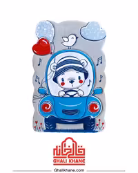 فرش فانتزی کودک زرباف طرح مسافر کوچولو