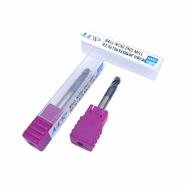 خرید و قیمت فرز اندمیل بالنوز R2.5 چهار پر با سختی راکول HRC48