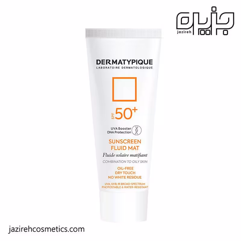 ضد آفتاب بی رنگ فلویید مت پوست چرب SPF50 درماتیپیک