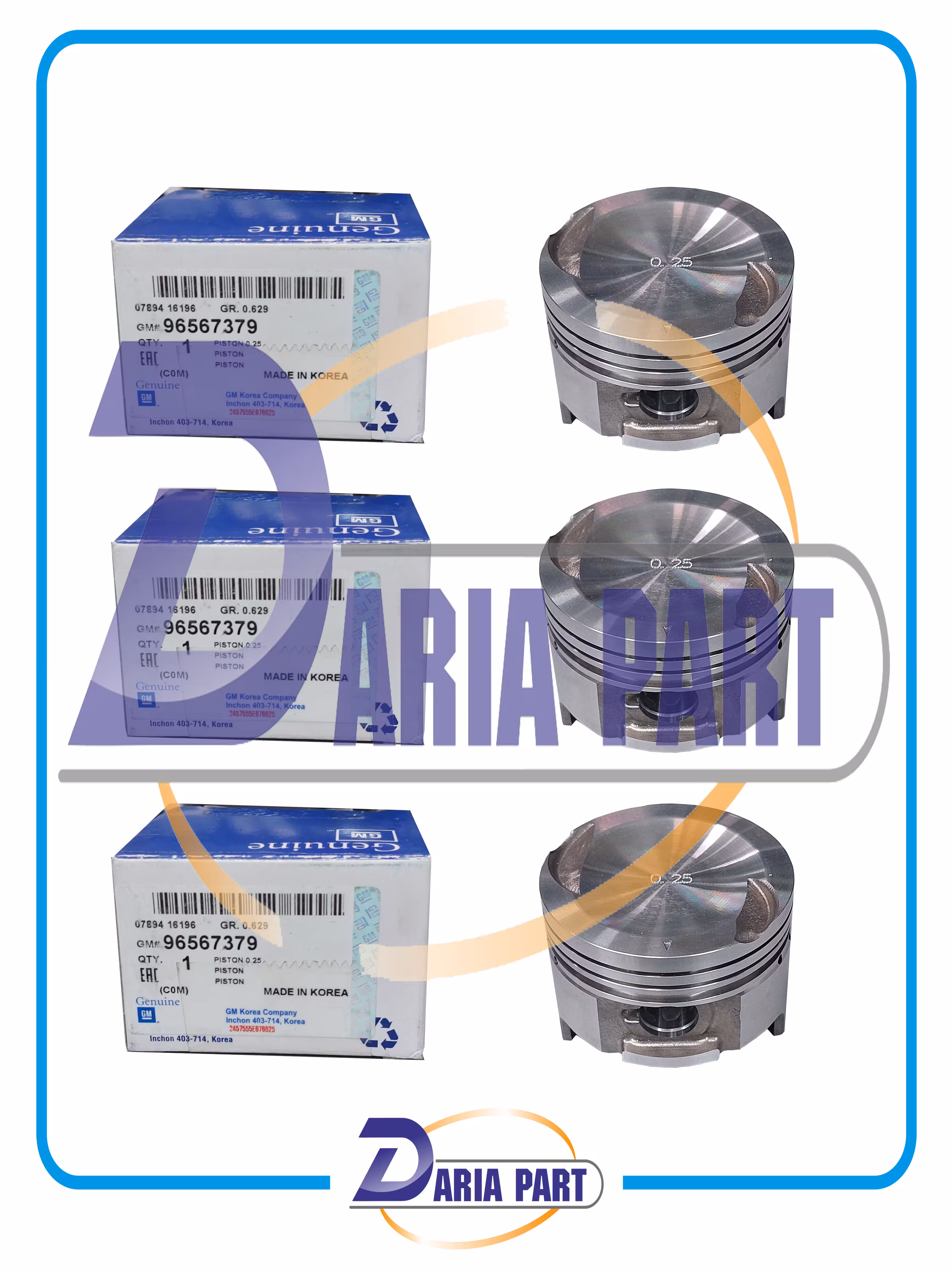 پیستون و رینگ موتور 0/25 دوو ماتیز اصلی GM