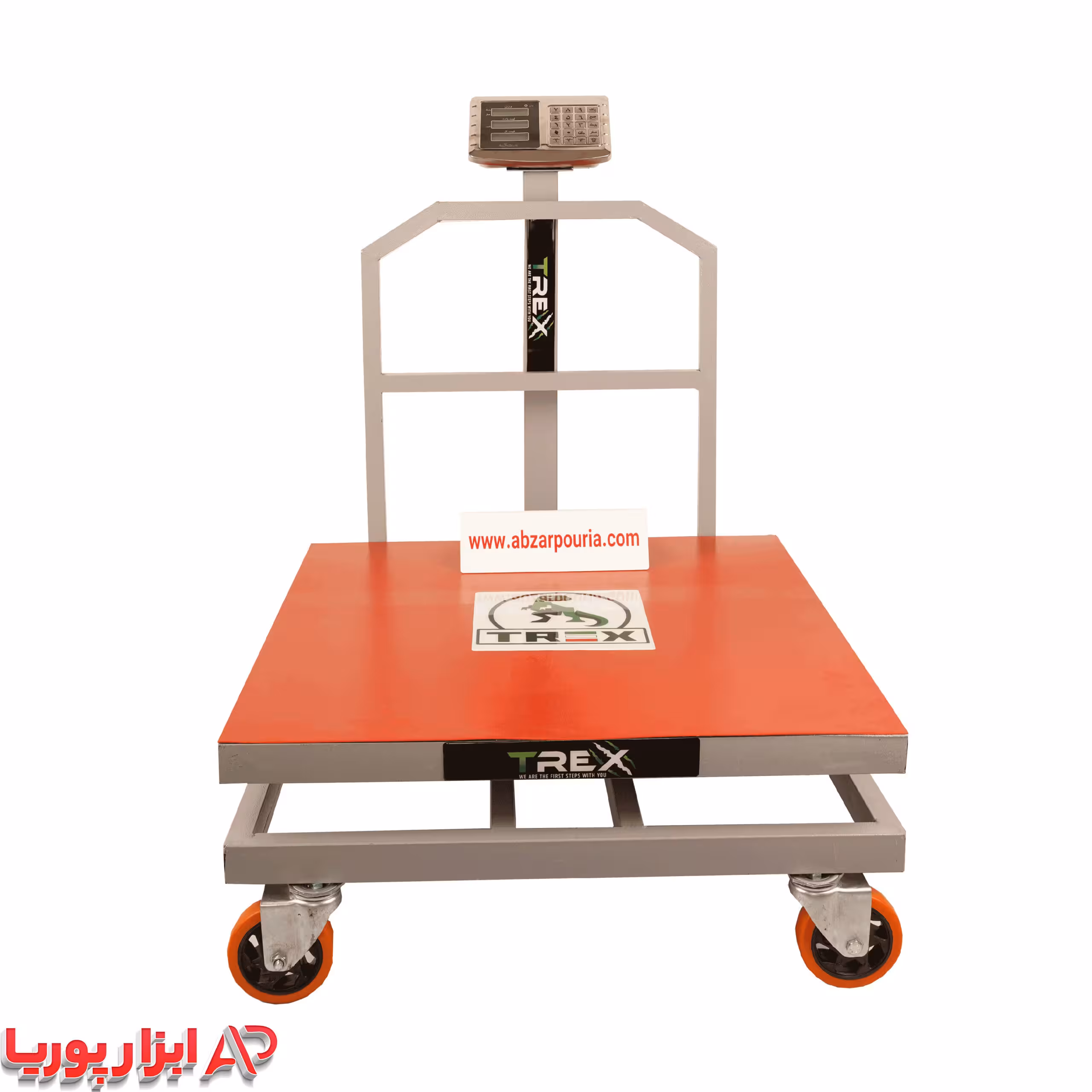 باسکول 500 کیلویی کمری بدنه تیرکس 80*80   چرخ دار پرو