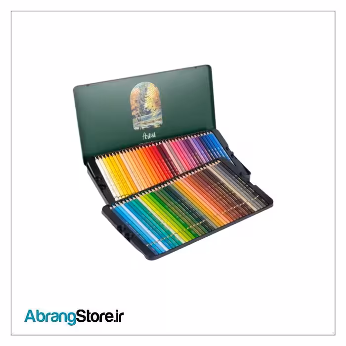 مدادرنگی 72 رنگ آرتیست آریا جعبه فلزی