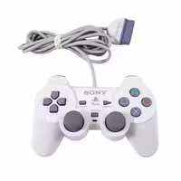دسته سونی پلی استیشن 1 مدل Dualshock سفید شوکدار