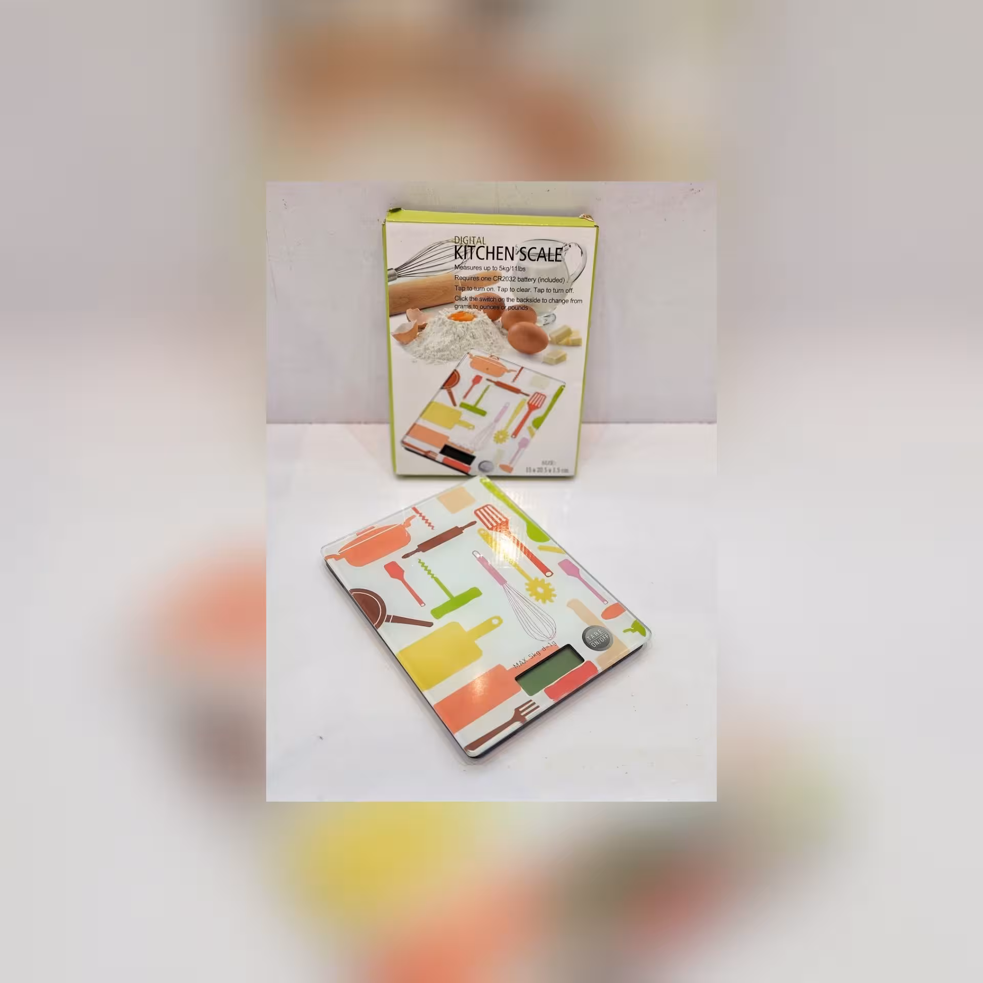 ترازو آشپزخانه شیشه ای طرح کفگیر ملاقه
