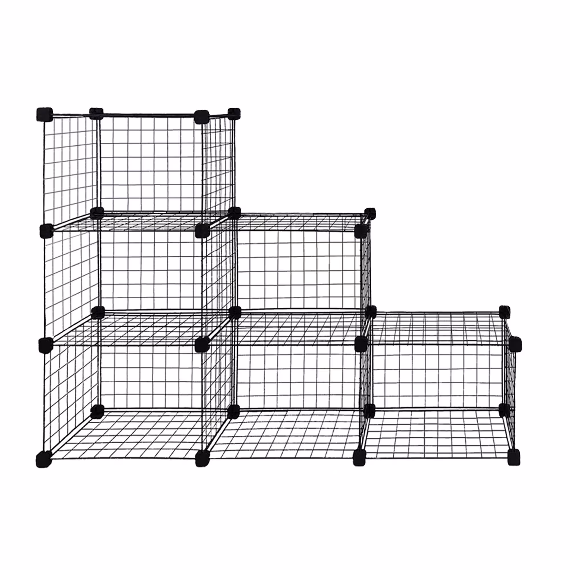 ست قفسه مشبک مدل پله ای سه طبقه سایز 32x32(ارسال پس کرایه و به عهده مشتری)