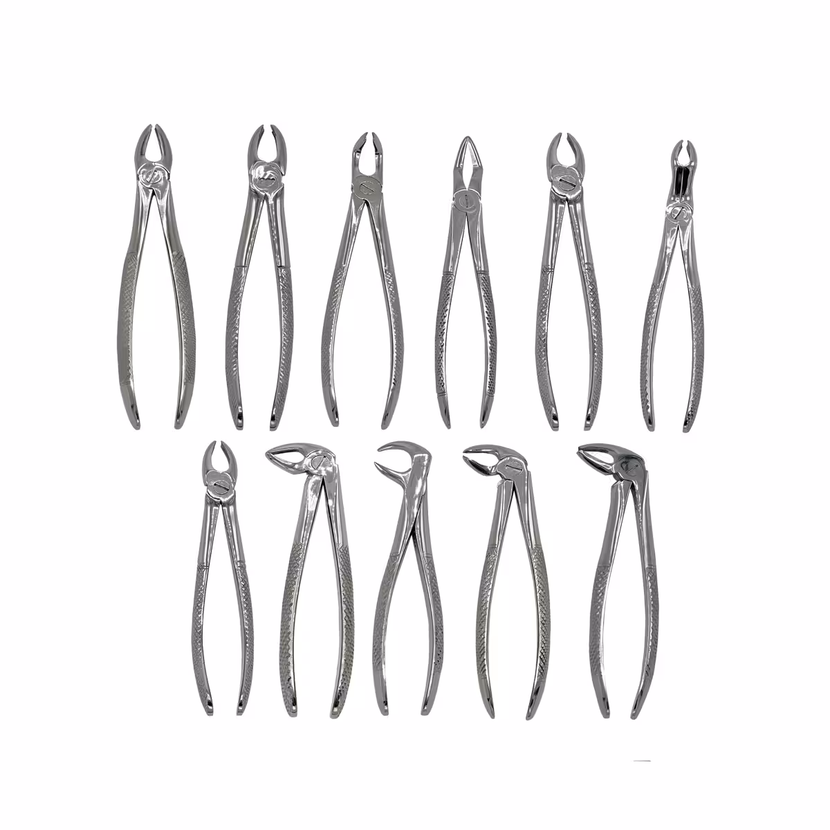 ست فورسپس دندانپزشکی بزرگسال 11 عددی