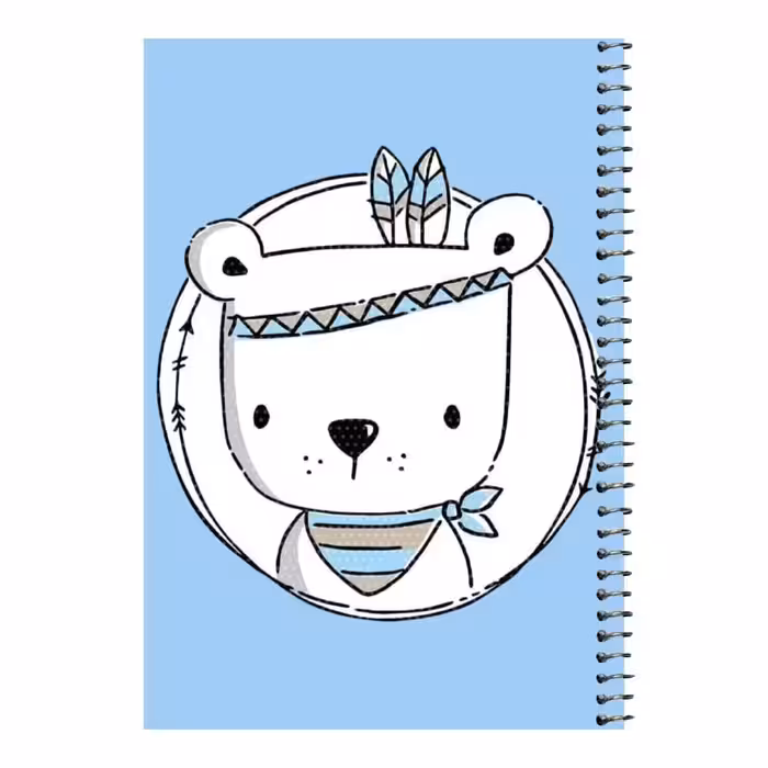 دفتر مشق 80 برگ اس جی مدل خرس سرخپوست