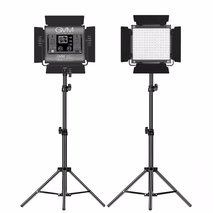 نور ثابت ال ای دی جی وی ام مدل GVM 800D-RGB LED Light Panel پک دو عددی