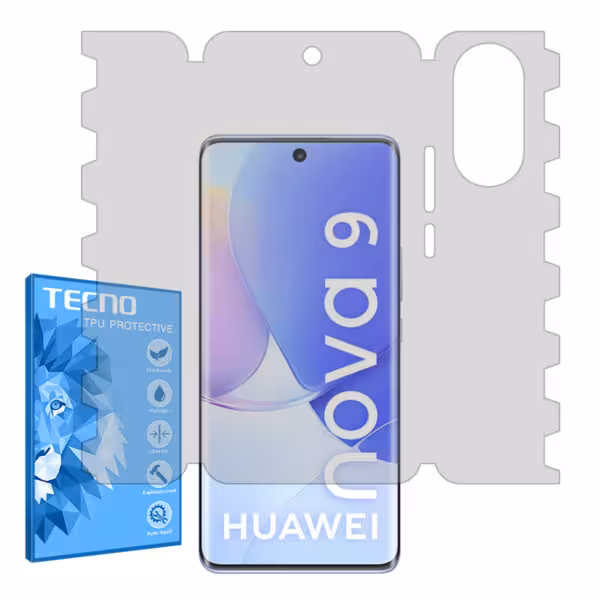 گلس هوآوی nova 9 مدل نانو هیدروژل شفاف برند تکنو کد L