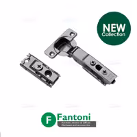 لولای آرامبند پریمیوم تیتانیومی 95 درجه روکار کلیپسی با پایه خطی 3D - فانتونی A113