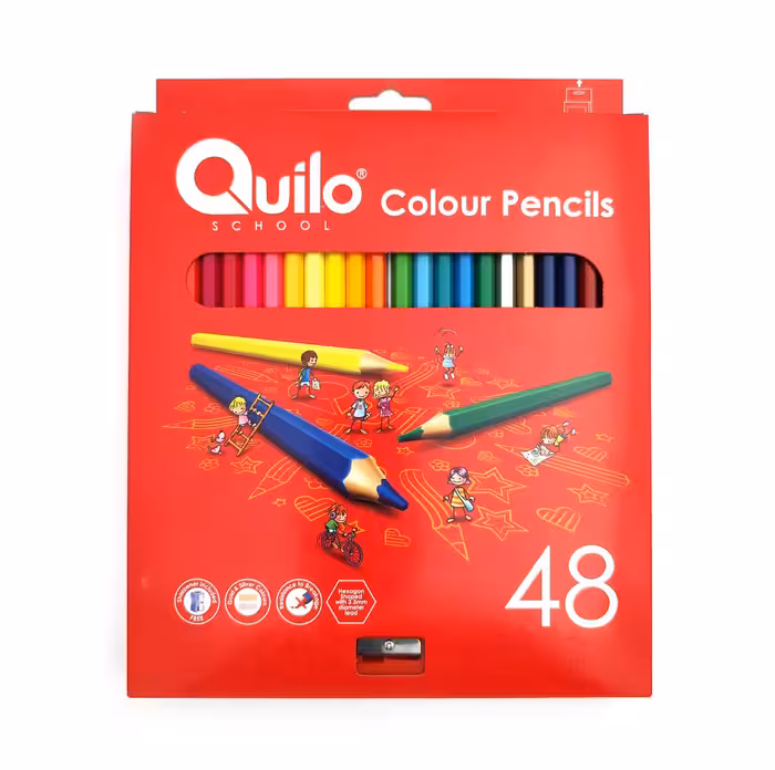 مداد رنگی 48 رنگ جعبه مقوايی کوییلو