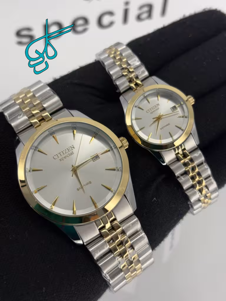 خرید ست ساعت زنانه و مردانه کلاسیک سیتیزن اسپشیال کیفیت عالی رنگ ثابت موتور ژاپن کد 2117419 - ردگل
