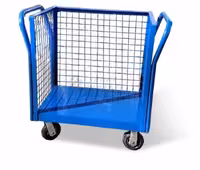 گاری 100*66 سه طرف توری 60 سانت دو دسته با چرخ دایکاست اصلی