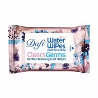 دستمال مرطوب پاک کننده دست و صورت آنتی باکتریال دافی بسته 12 عددی