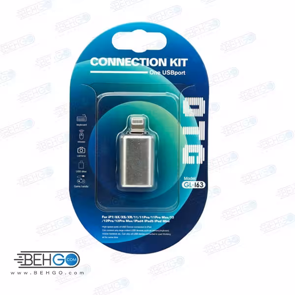 مبدل لایتنینگ OTG مدل GL-163