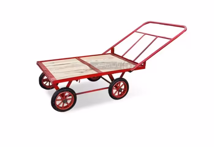 گاری سنتی فوق سنگین طرح کاشان با چرخ هشت پر پرسی لاستیکی