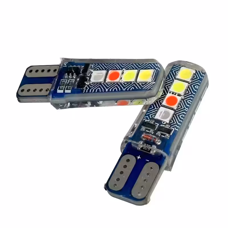 لامپ ژله ای SMD  RGB فلاشری چند رنگ بسته 2 عددی