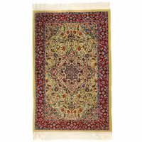 فرش دستبافت دو متری اصفهان طرح لچک ترنج