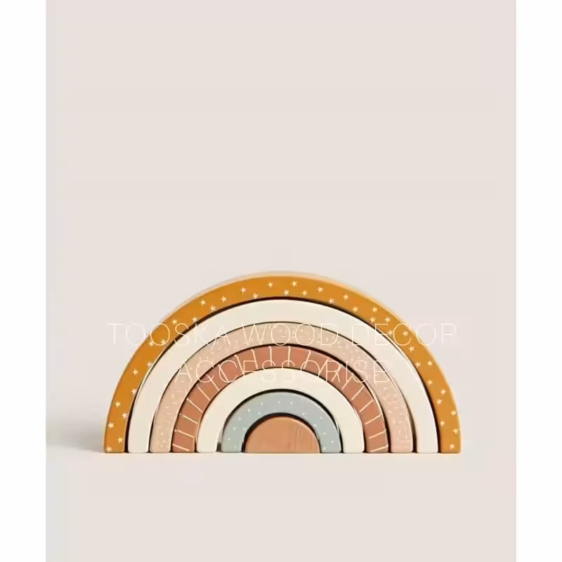 اسباب بازی چوبی رنگین کمان واکسسوری و استند  اتاق کودک ارسال رایگان