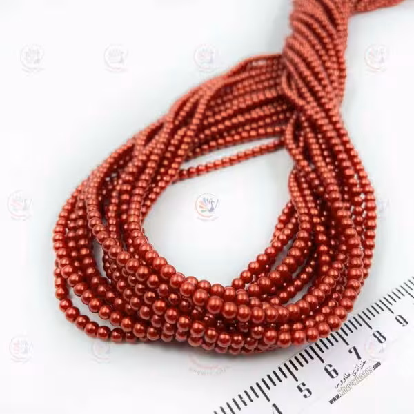 مروارید سنگی ( قرمز گوجه ای) سایز 4 **