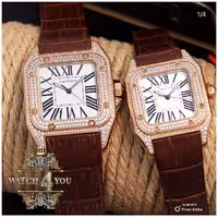 ساعت مچی ست كارتير سانتوز فول نگين(موتور ژاپن)