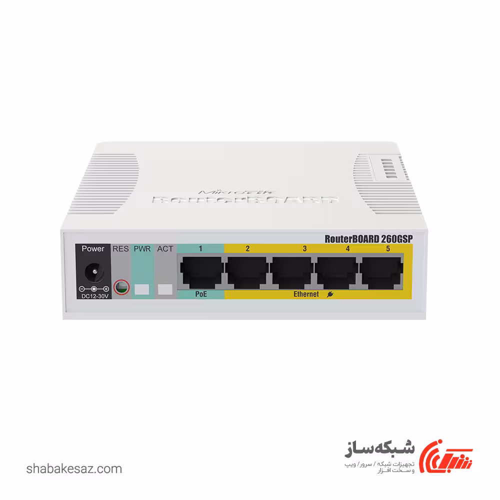 قیمت و خرید سوئیچ PoE میکروتیک Mikrotik RB260GSP - شبکه ساز